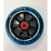 Crisp 7 Spoke 110mm Wheel - Black Core/Blue PU (Pair)