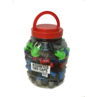 ASSORTED END CAPS TO SUIT ALLOY OR CHROMO BARS - 84 PRS/JAR