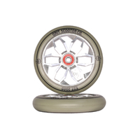 Grit 120mm x 24mm Grey Silver Wheels (Pair) 