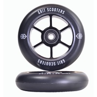 Grit 100mm Black core/ Black PU (pair) Wheels