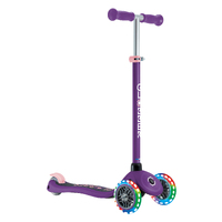 Globber Primo V2 scooter with Lights and Griptape - Purple/ Pastel Pink 