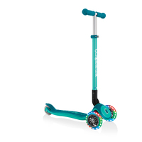 Globber PRIMO Foldable Plus scooter, w Light up wheels - Emerald Green