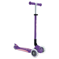 Globber ELITE Primo Fold Plus Lights Scooter  - Purple/ Pastel Pink 