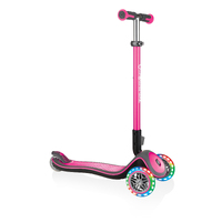 Globber ELITE DELUXE Scooter w/Lights - Deep Pink