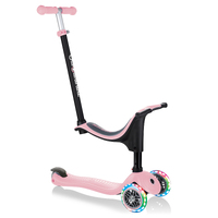 Globber GO UP SPORTY Lights Convertible Scooter - Pastel Pink