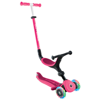 Globber GO UP ACTIVE with Lights - Fuchsia/ Dark Pink 