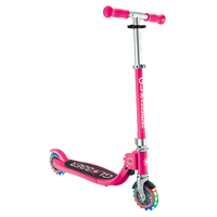 Globber FLOW FOLDABLE JUNIOR with lights - Pastel Pink/ Fuchsia