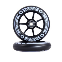District W-Series 110 x 24mm Alloy Core Wheel Black/Black PU-Twin Pack