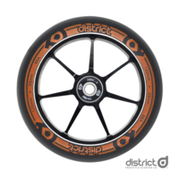 District Dual Width Wheel 110mm - Black/Orange (Single)
