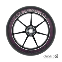 District Dual Width Wheel 110mm - Black/Magenta (Single)