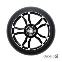 District Wide Milled Core Wheel 120mm - Black/Black (Single)