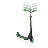 GLOBBER Flow 125 Lights Scooter - Black Neon Green