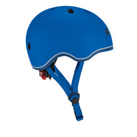 Globber Helmet w/Flashing LED Light  Xs/S - Navy Blue 48-53 cm