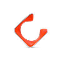 Hornit CLUG PLUS bike rack - White/Orange, 70-81mm tyres