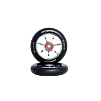 Grit 10R Wheels - 110x24mm Silver /Black PU (Pair)