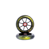 Grit 110mm Gold Sparkle Clear PU Wheels (Pair)