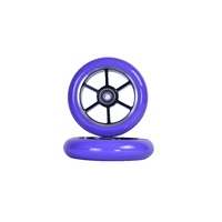 6 Spoke 110mm wheel - Anod. Black/Purple PU (pair)