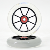 6 Spoke 110mm wheel Black core / Clear PU