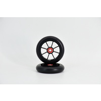 8 Spoke 110x24mm wheel - Black/Black PU (pair)
