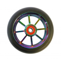 9 Spoke 110mm x 24mm/28mm-Col.CP Core w/ Black PU (Pair)