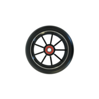 9 Spoke 120mm x 24mm/24mm Wheel-Black Core/Black PU (Pair)