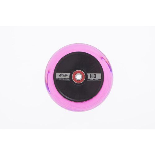 H2O Trans Pink H20 PU Black Core 110 x 24mm (Pair) Wheels