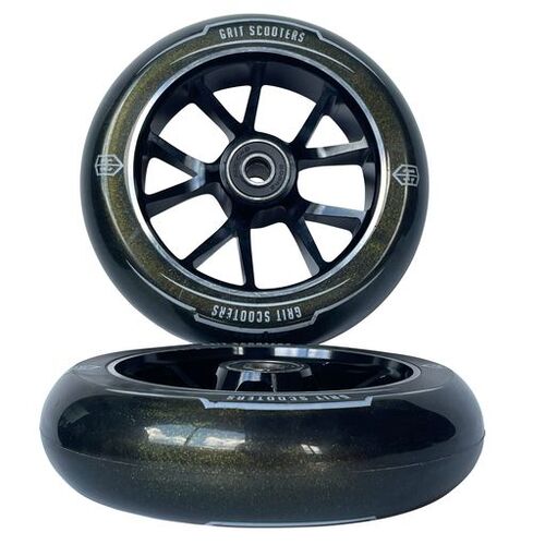 Grit 120mm x 30mm Black /Gold (pair) Wheels