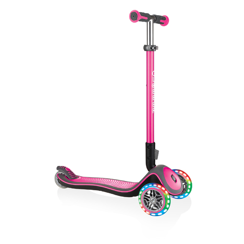 Globber ELITE DELUXE Scooter w/Lights - Deep Pink