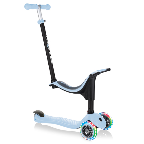 Globber GO UP SPORTY Lights Convertible Scooter -Pastel Blue