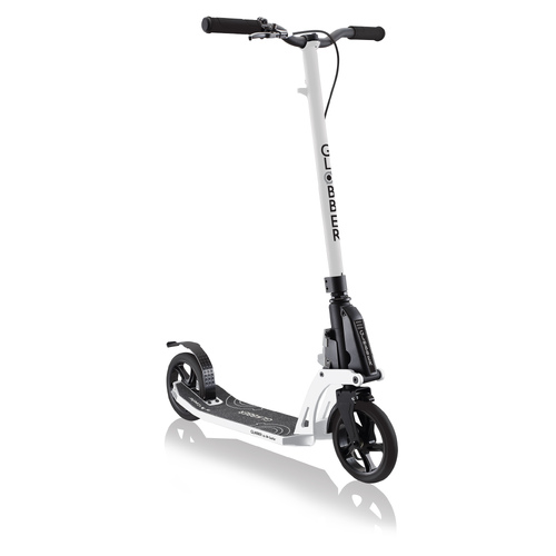 Globber ONE K 180 BR Scooter w Handbrake -  White