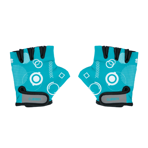 Globber TODDLER Gloves (XS) - Teal Shapes