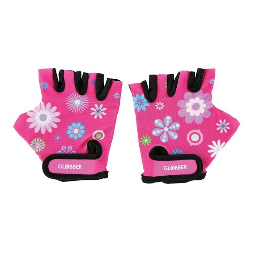 Globber TODDLER Gloves (XS) - Flowers Pink