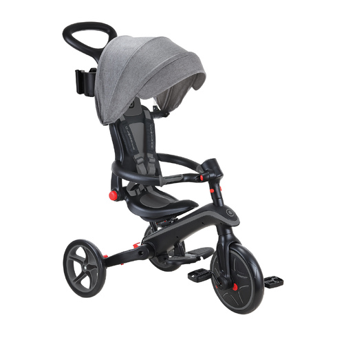 Globber EXPLORER Trike 4in1 FOLDABLE - Black/Grey