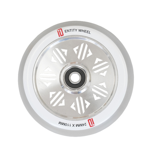 Drone Identity Wheel - Polished Silver / Clear PU - 110mm (1pce)