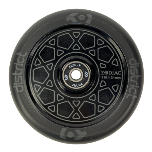 District Zodiac Wheel 110x24mm Black/Black (1pce)