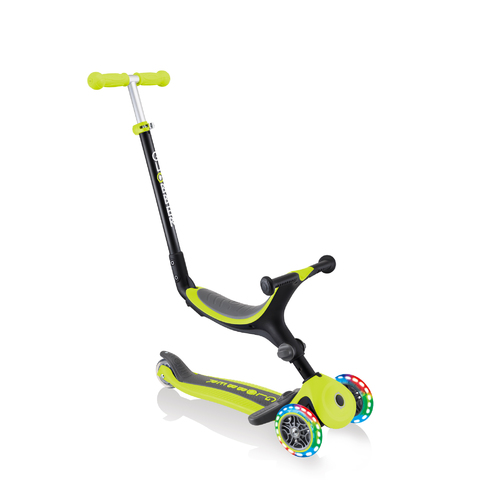 Globber GO UP FOLD PLUS LIGHT UP WHEELS - LIME Ride on / Scooter