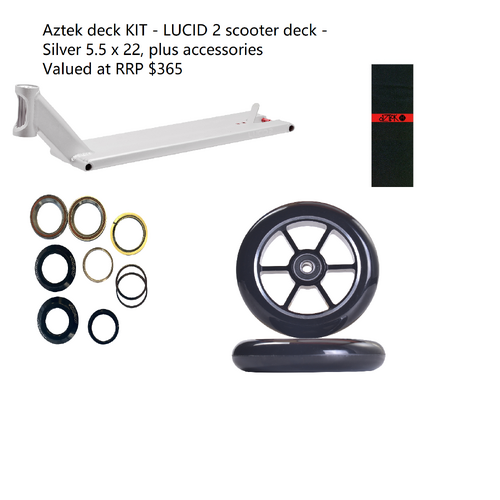 Aztek deck KIT - LUCID 2 scooter deck, plus Accessories