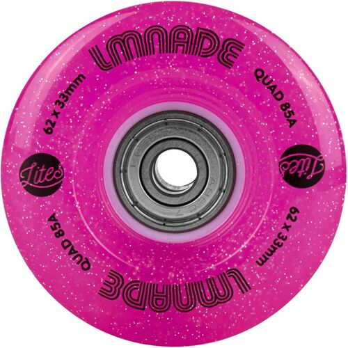 Lmnade Led Lites 85A Roller Skate Wheel - Fuschia (4 Pack)