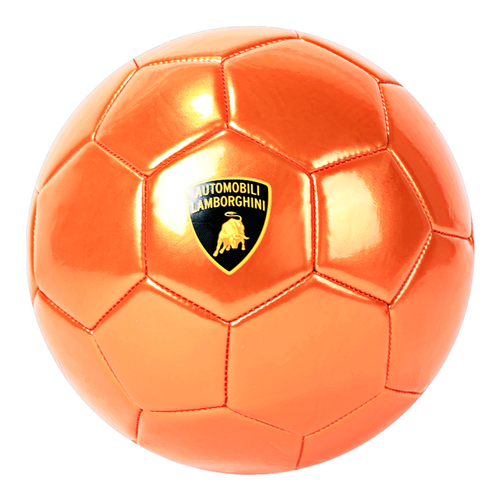 LAMBORGHINI Size 5 Soccer Ball - Orange METALLIC PVC 
