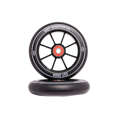 Grit spoked 110mm wheel Black/Black (pair)